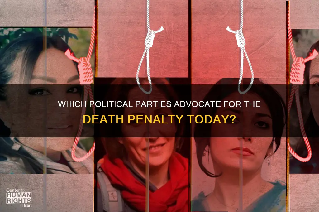 what political party supports death penalty