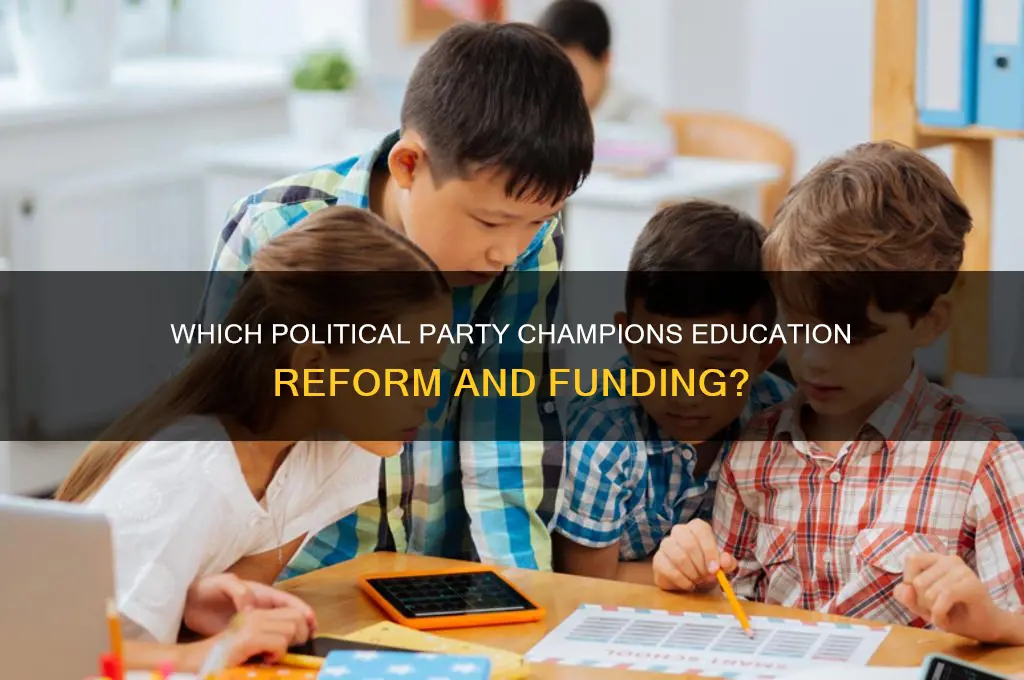 what political party supports education
