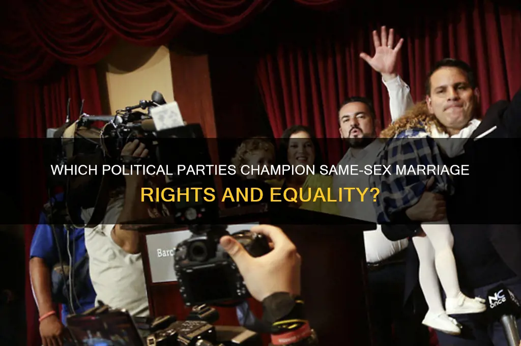 what political party supports gay marriage