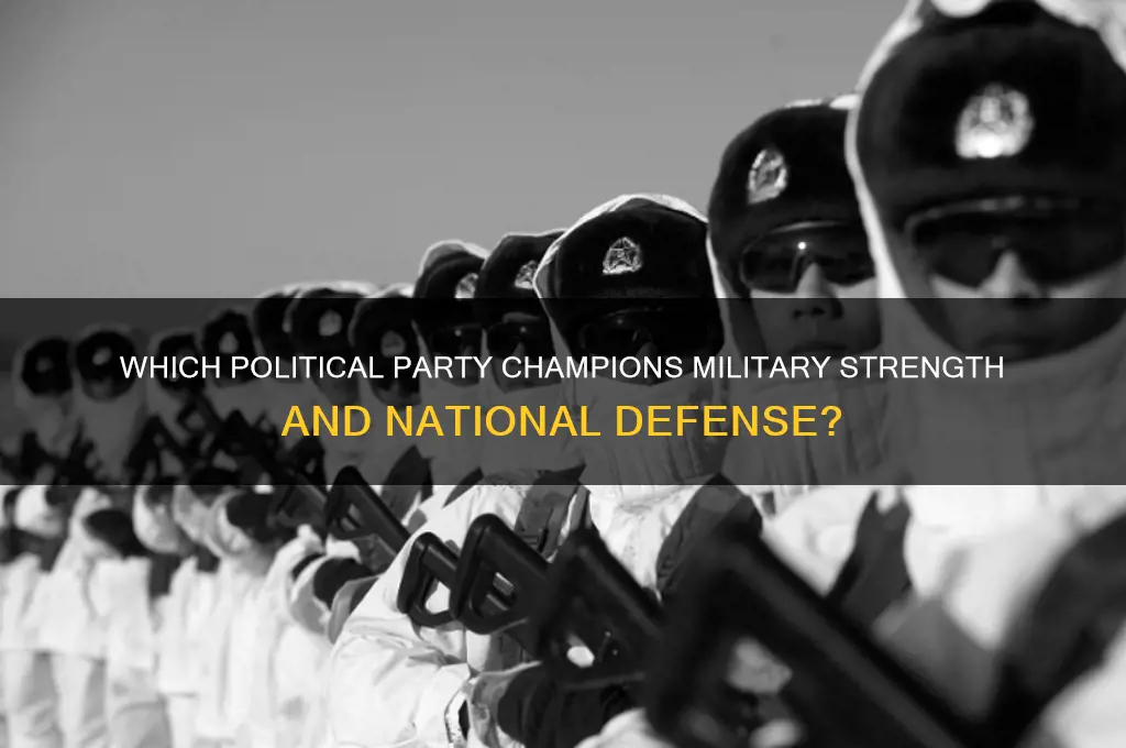 what political party supports military