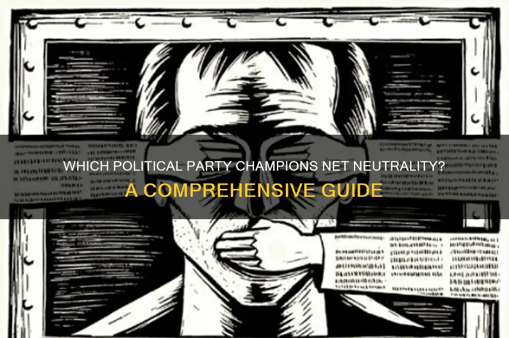 what political party supports net neutrality