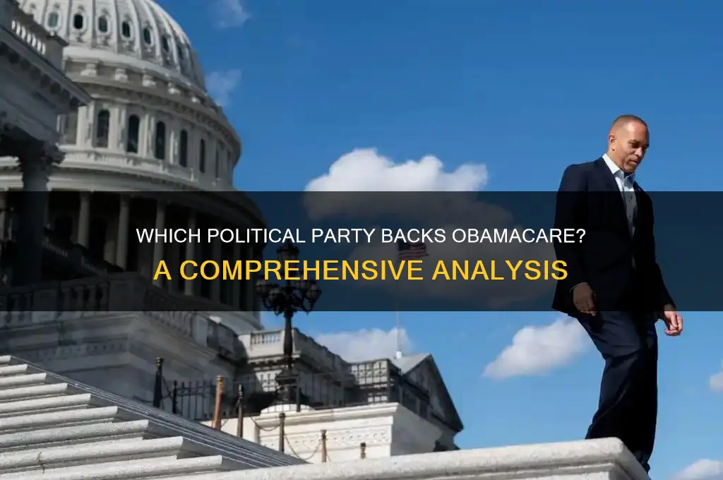 what political party supports obamacare