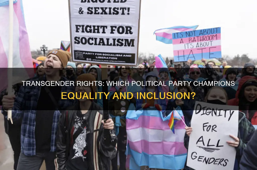 what political party transgender rights