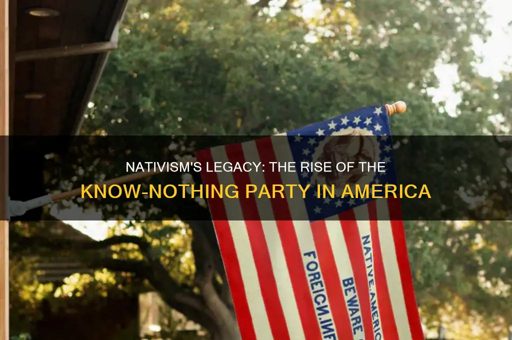 what political party wa formed from nativism