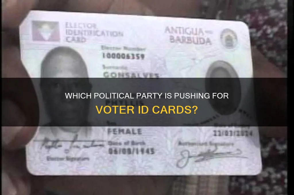 what political party wamts voters cards