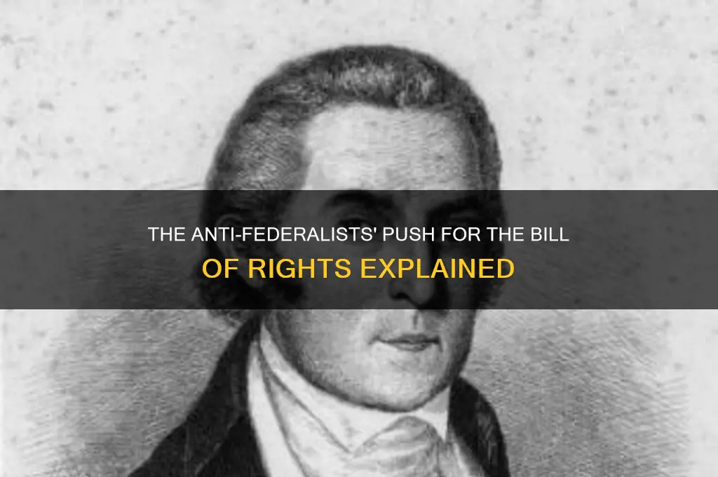 what political party wanted the bill of rights