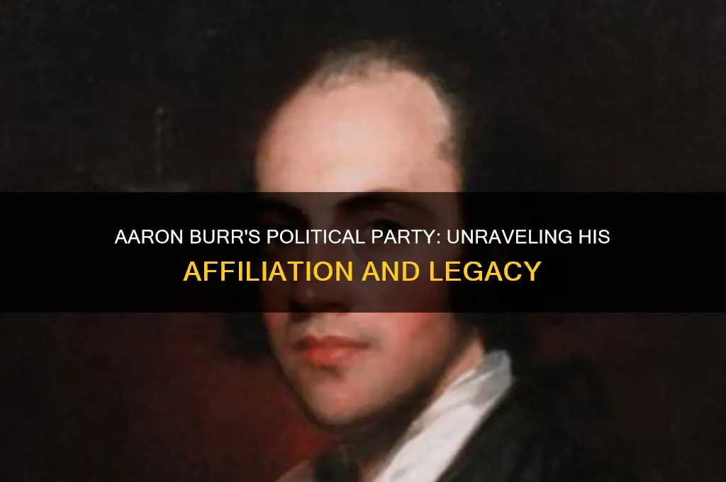 what political party was aaron burr