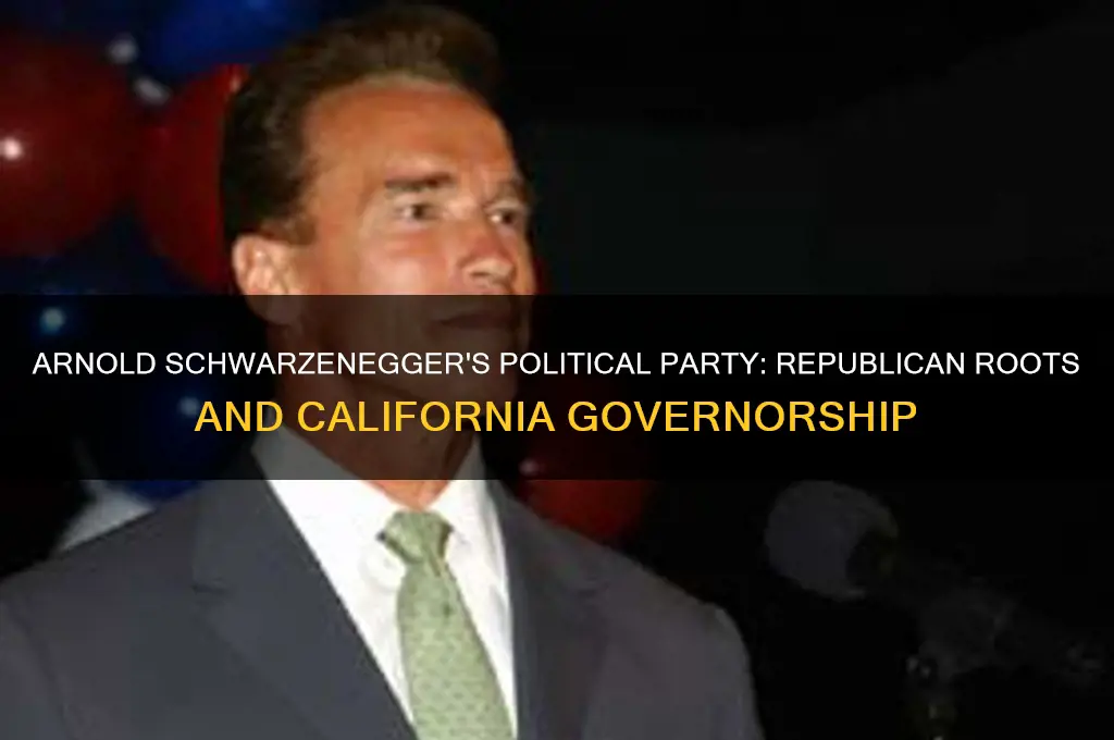 what political party was arnold schwarzenegger