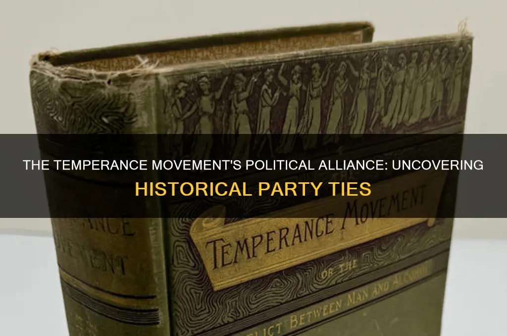 what political party was associated with the temperance movement