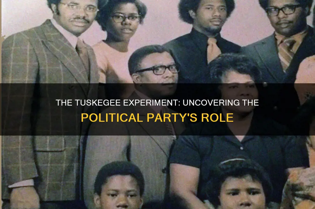 what political party was behind the tuskegee experiment