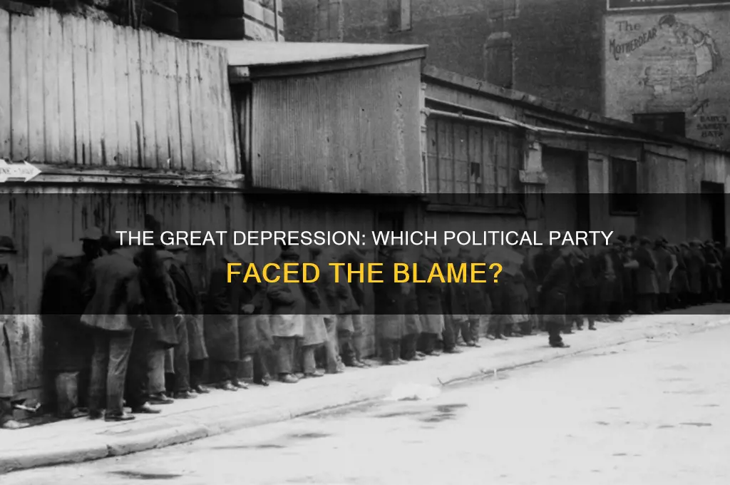 what political party was blamed for the great depression