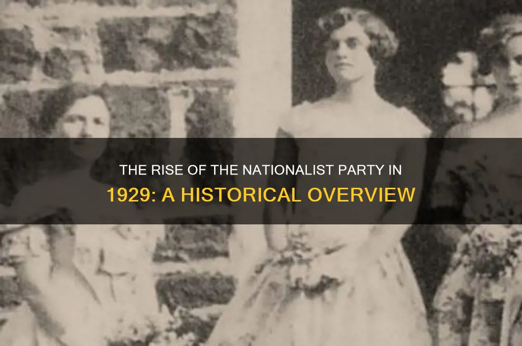 what political party was created in 1929