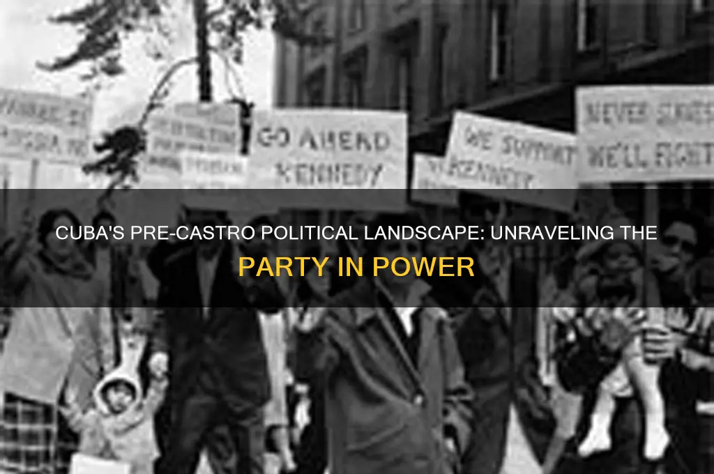 what political party was cuba before castro