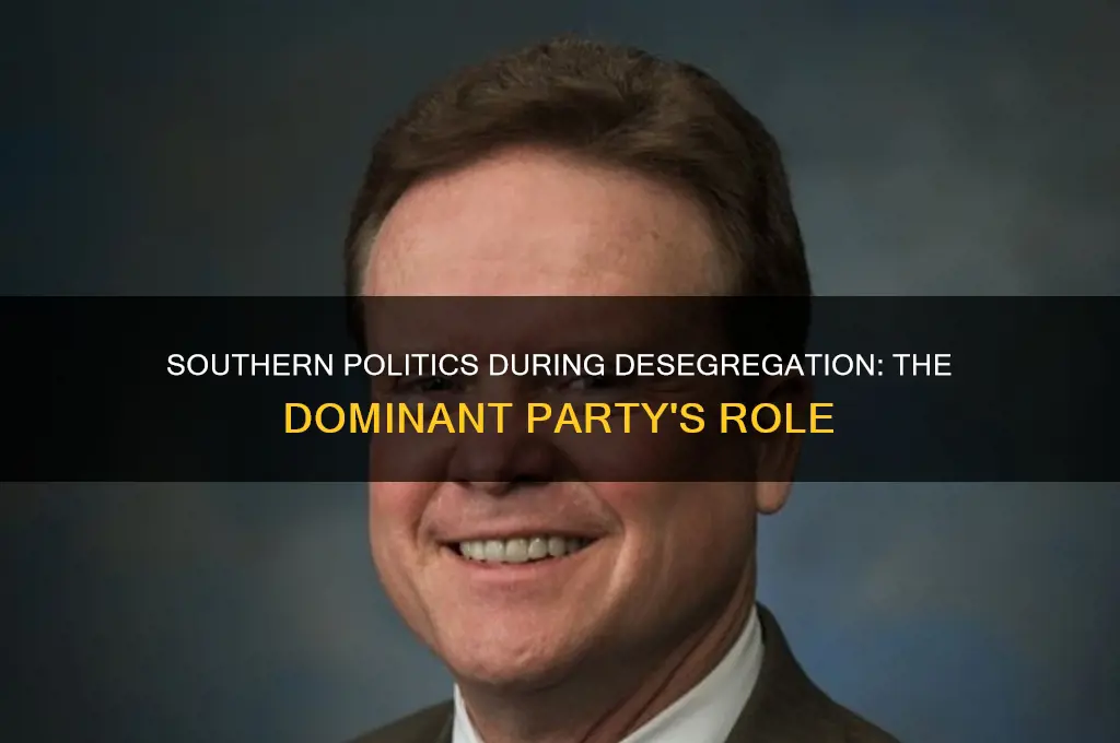 what political party was dominate in the south during desegragation
