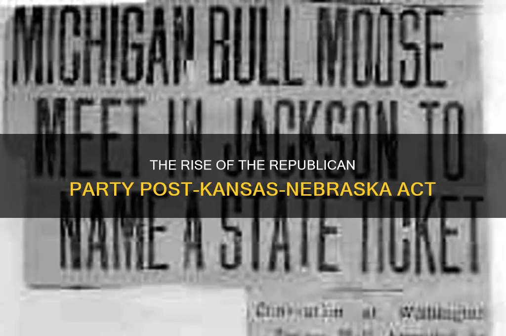 what political party was formed after the kansas-nebraska act