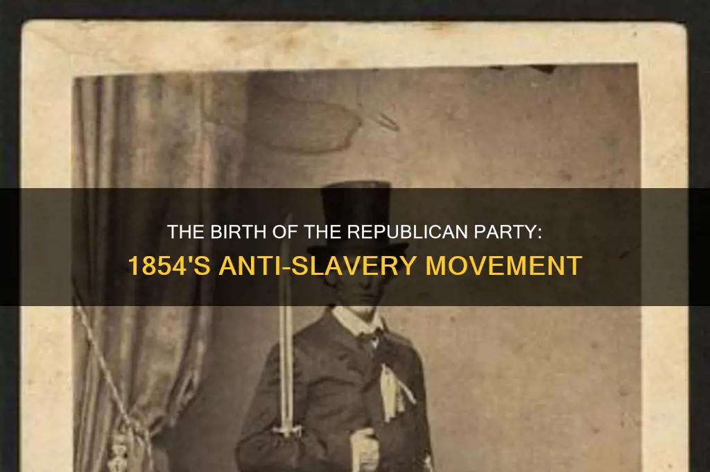 what political party was formed in 1854 to oppose slavery