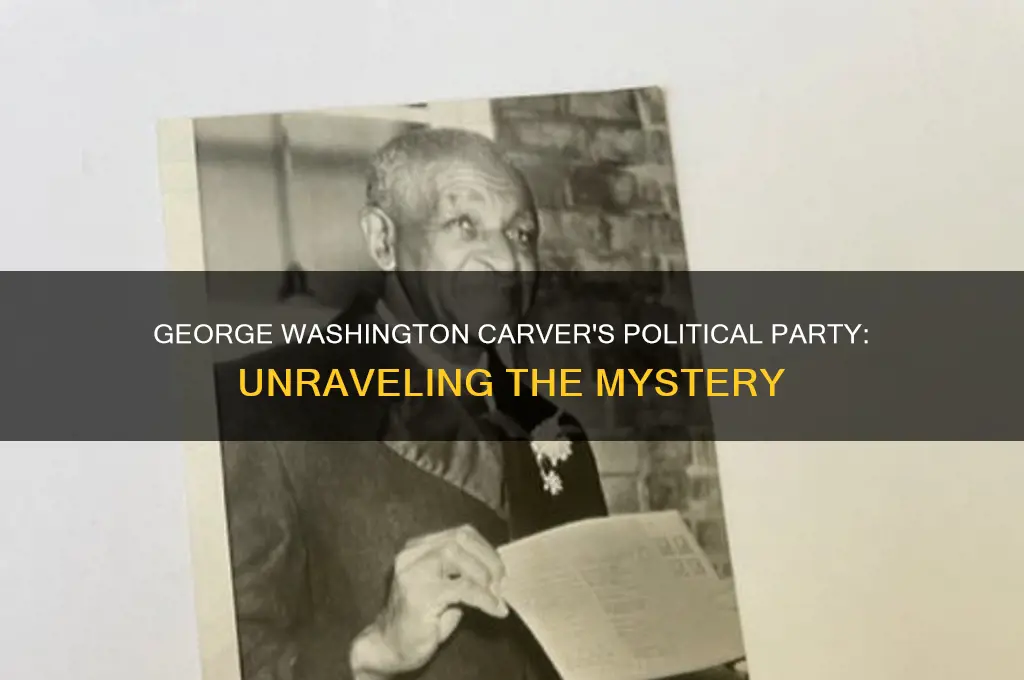 what political party was george washington carver