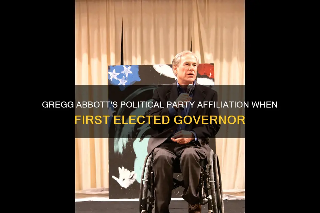 what political party was gregg abbott when first elected