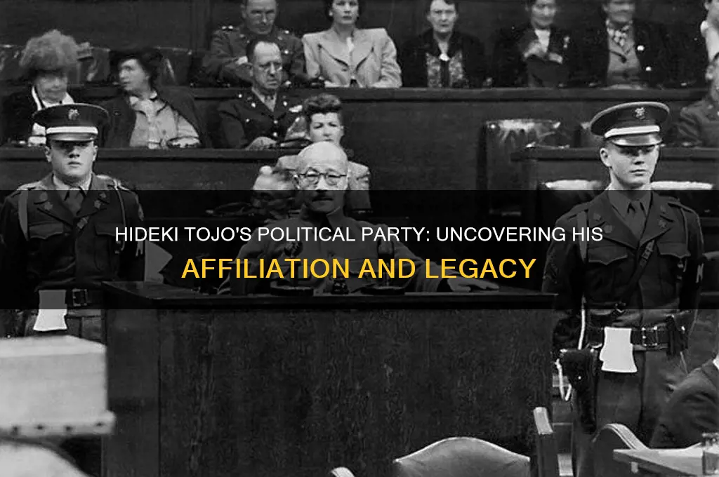 what political party was hideki tojo