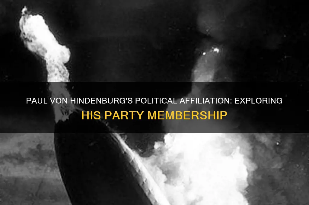 what political party was hindenburg