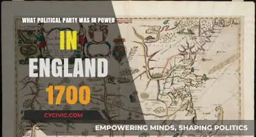 England's Ruling Political Party in the Early 18th Century: 1700