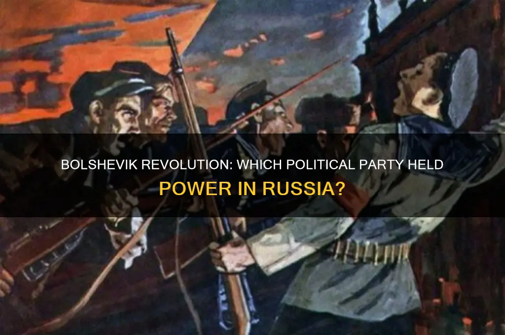 what political party was in rule during bolshevick revolution