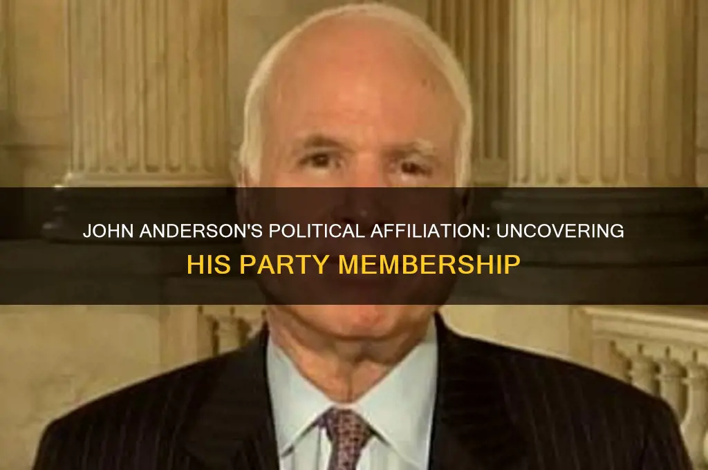 what political party was john anderson part of
