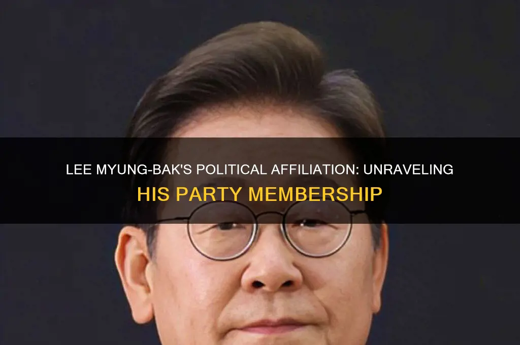 what political party was lee myung bak