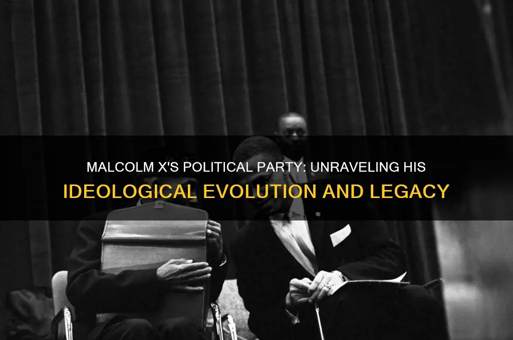 what political party was malcolm x