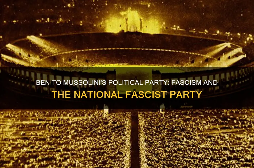 what political party was mussolini i