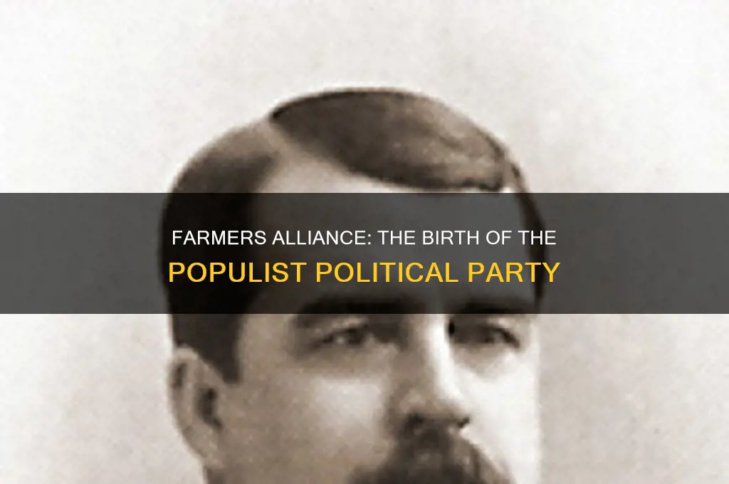 what political party was organized by the farmers alliance