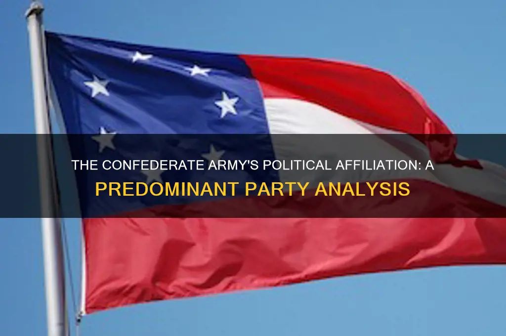 what political party was predominant in the confederate army