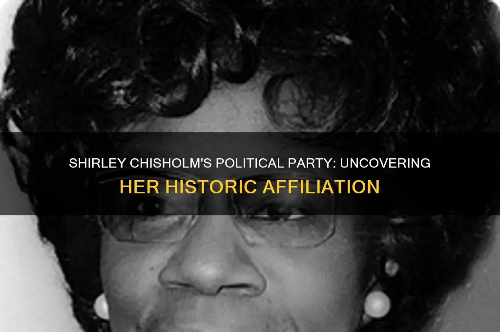 what political party was shirley chisholm affiliated with
