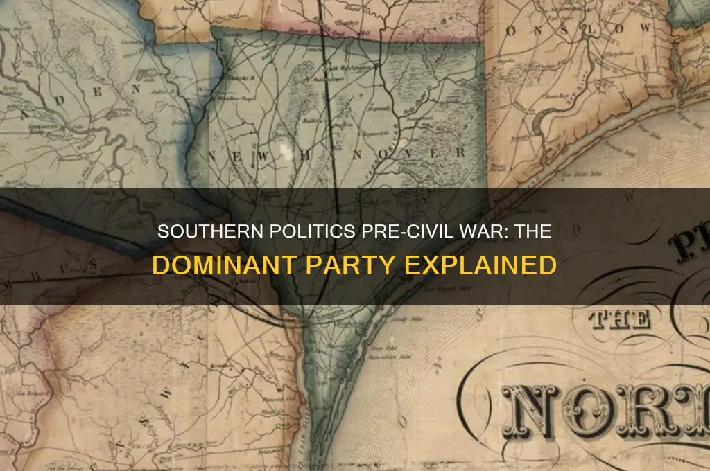 what political party was the south before the civil war
