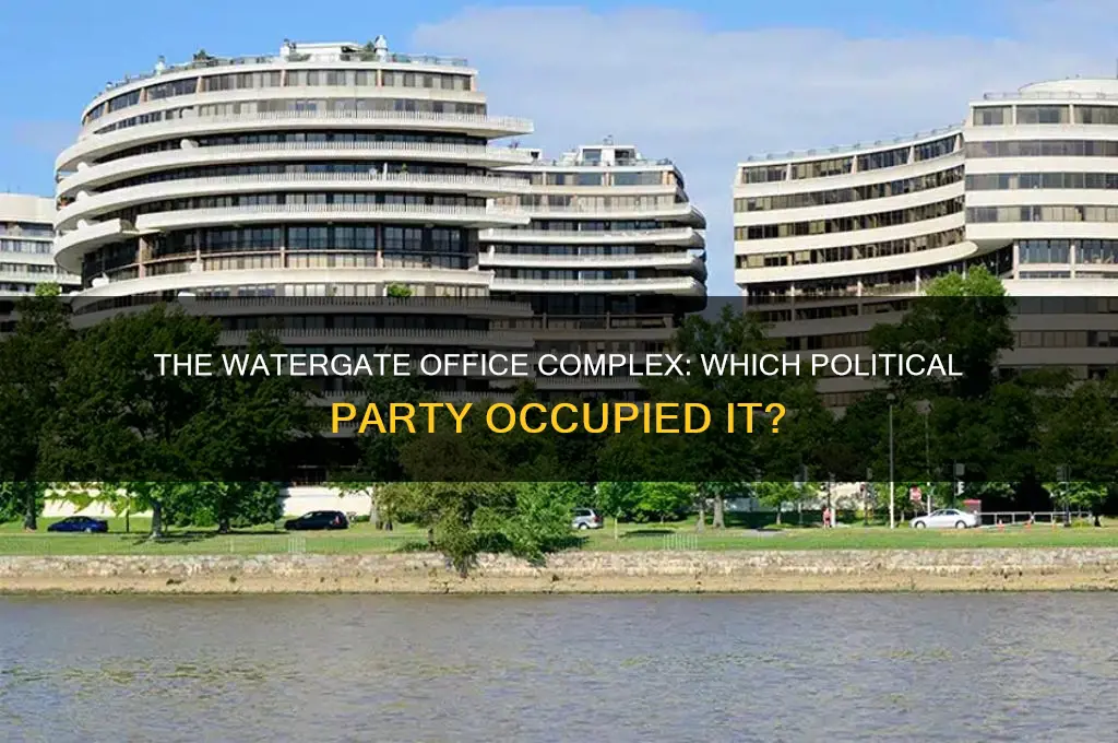 what political party was using the watergate office complex