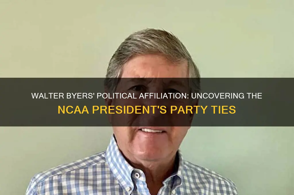 what political party was walter bars former ncaa president