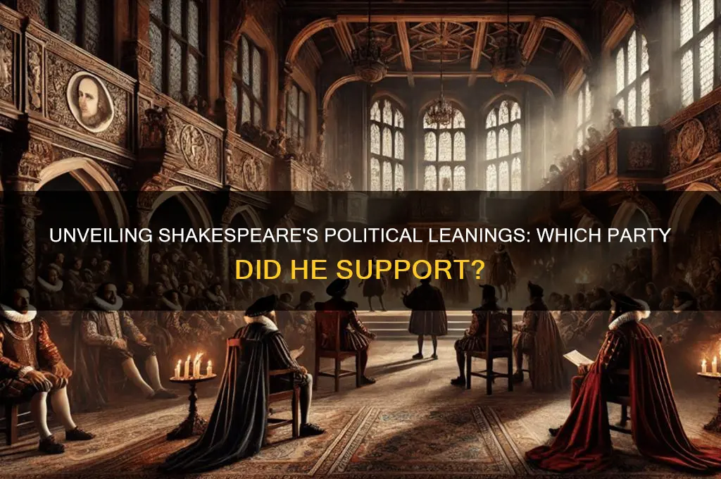 what political party was william shakespeare