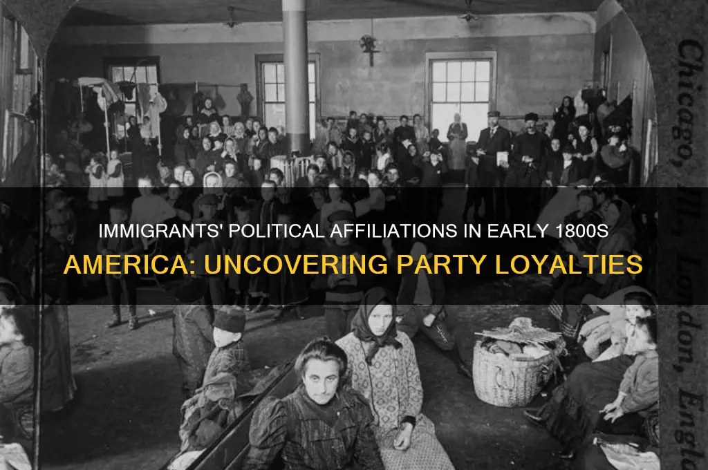 what political party were immigrants in early 1800s