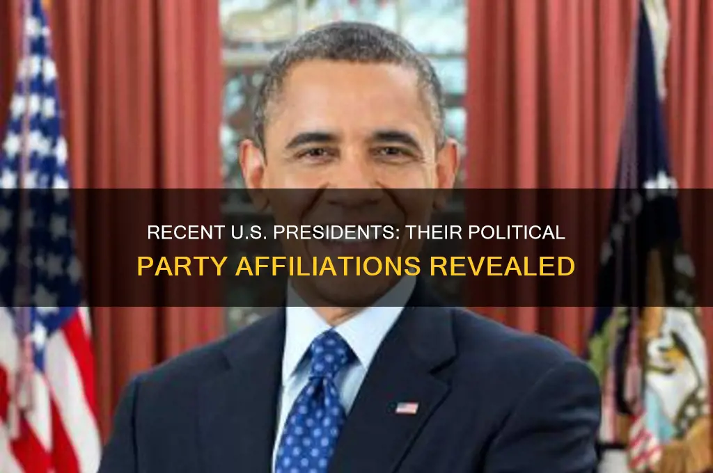 what political party were the last 10 presidents