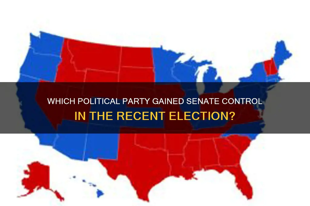 what political party won control over the senate