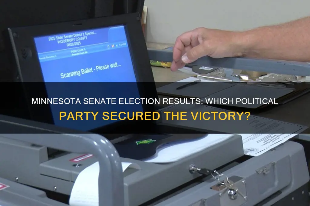 what political party won the mn senate