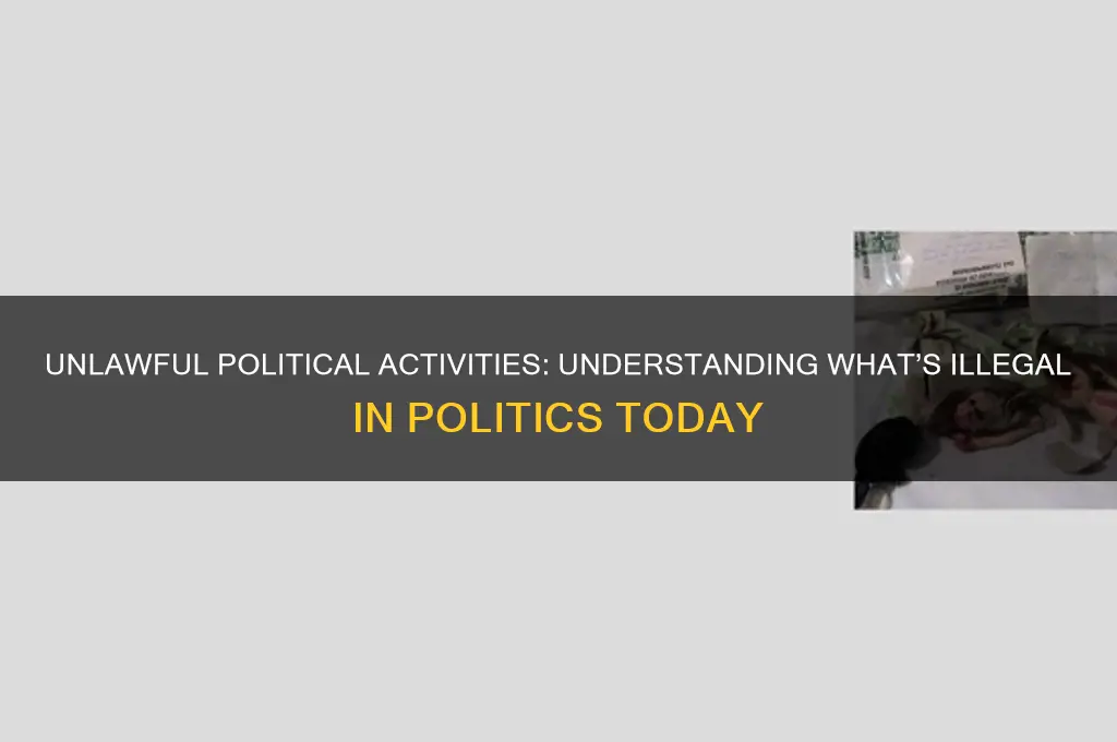 what political thinvs are illegal