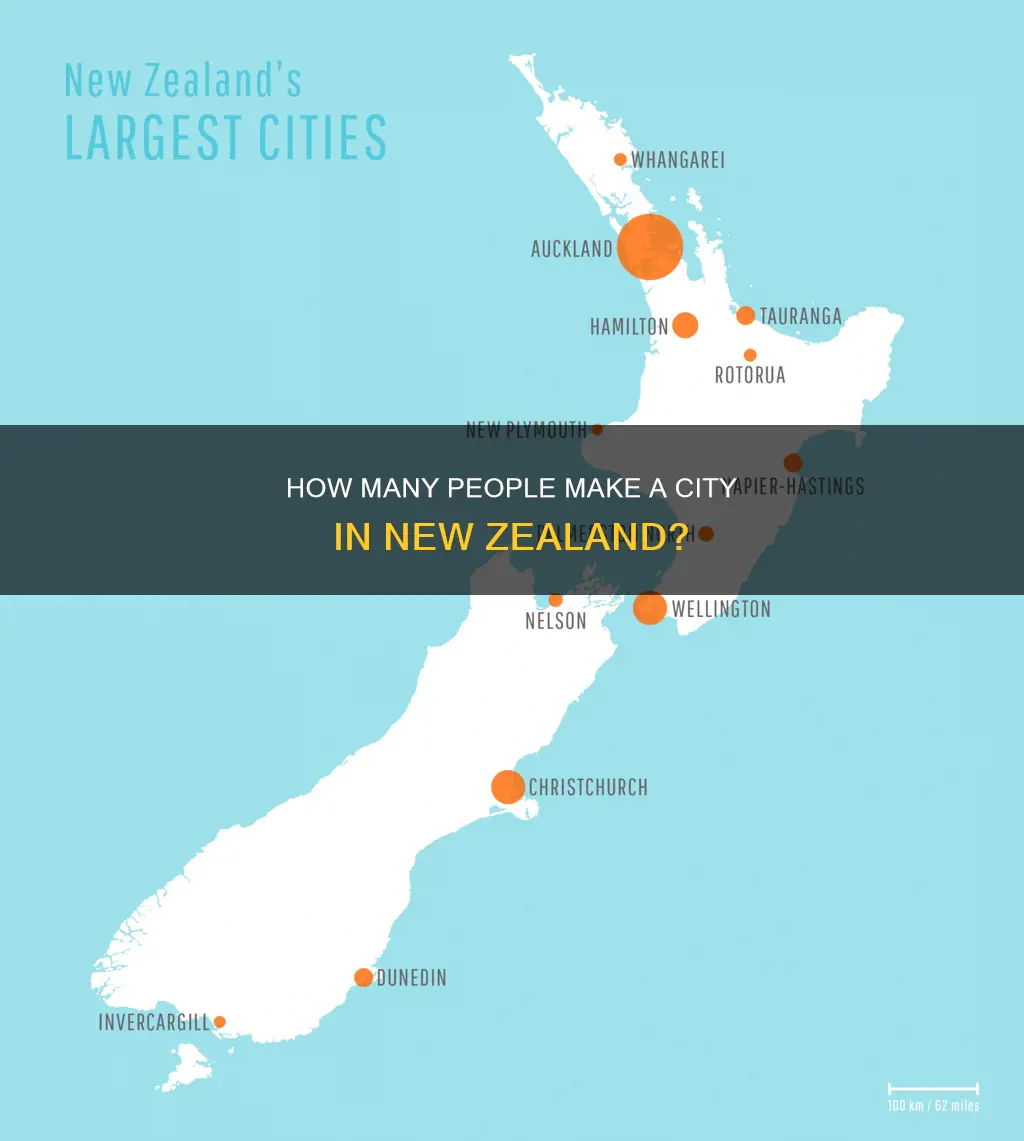 what population constitutes a city in new zealand