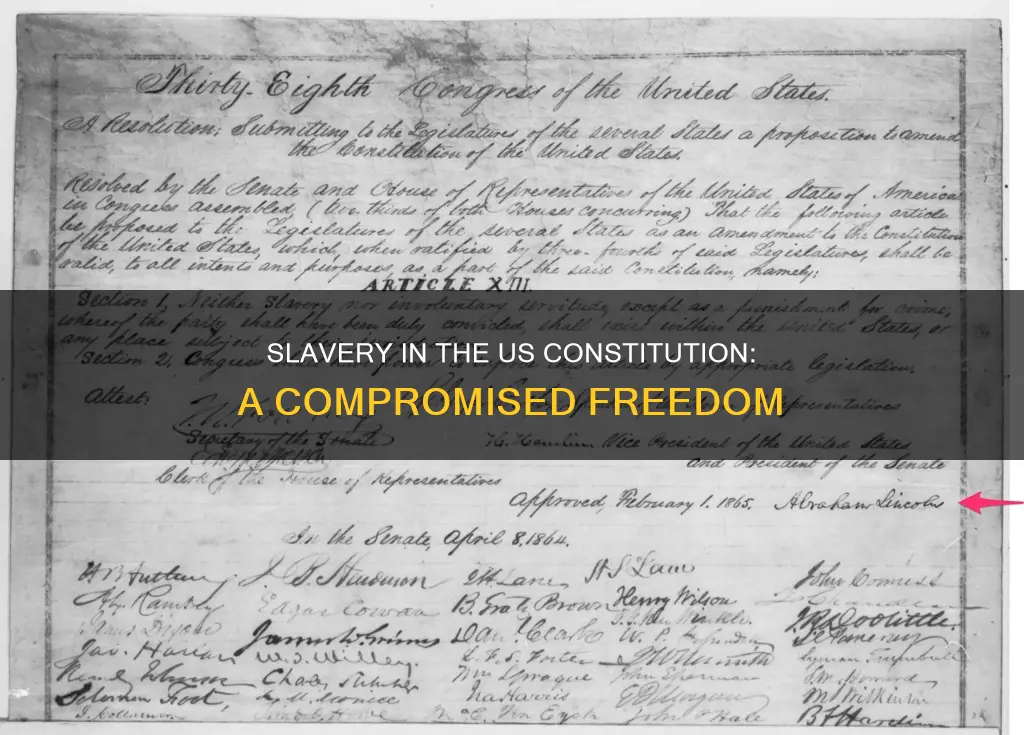 what position did the original us constitution take on slavery