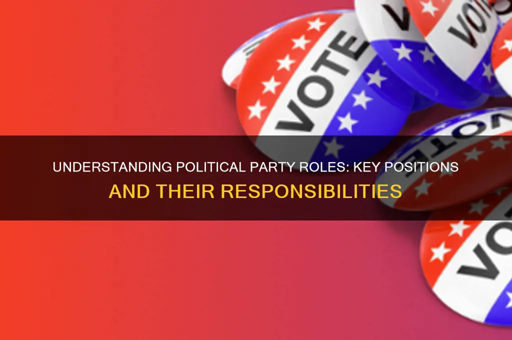 what positions are in a political party