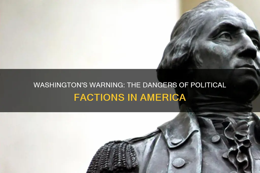 what president warned about political parties