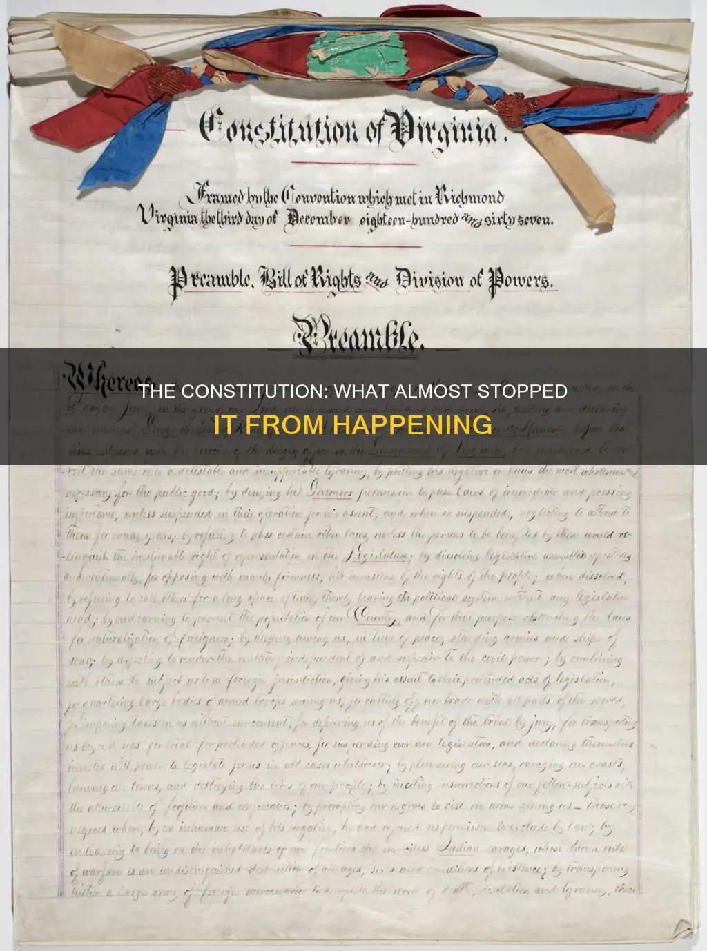 what prevented the constitution from going into effect