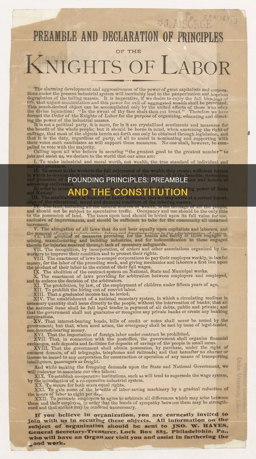 what principle does the preamble of the constitution reflect