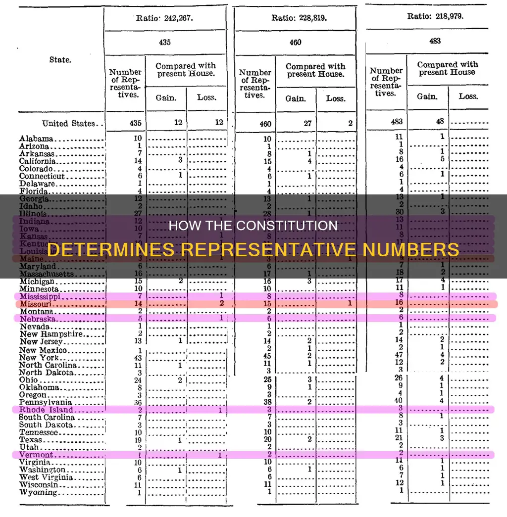what process does constitution provide for deciding amount of representatives
