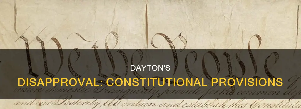 what provisions of the constitution did jonathan dayton not approve